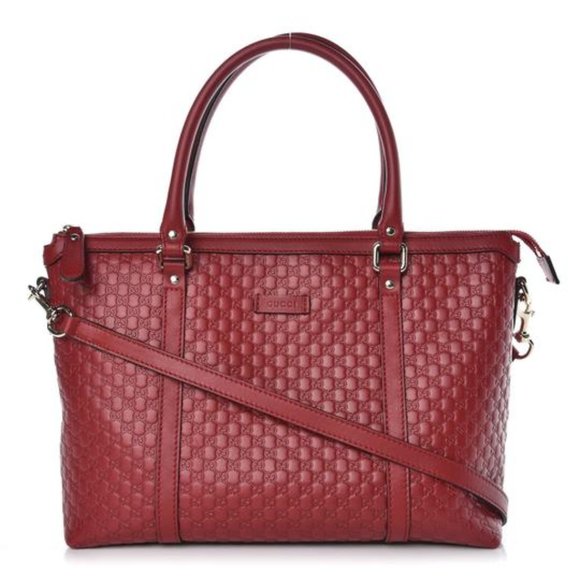 Gucci Microguccissima Convertible Tote in Red NEW WIH DUSTBAG - Picture 1 of 5